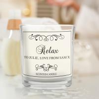 Personalised Black Swirl Scented Jar Candle Extra Image 1 Preview